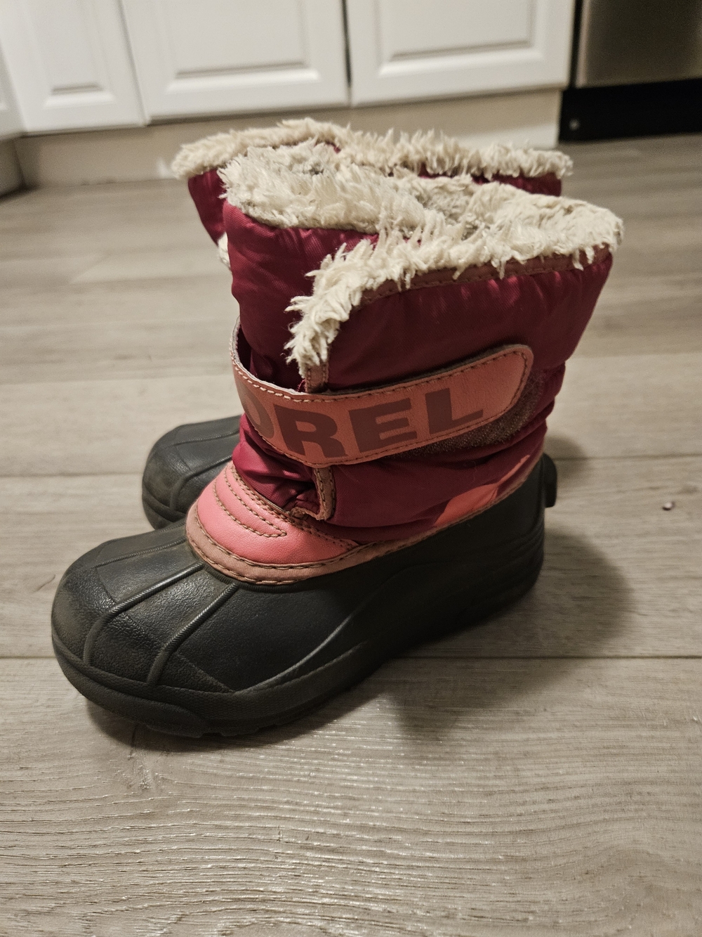 Sorel Kids Pink and Black Winter Boots